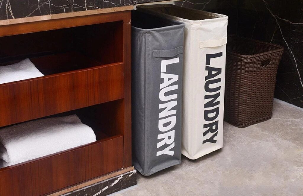 Caroeas Large Rolling Laundry Hamper With Sorting Lid