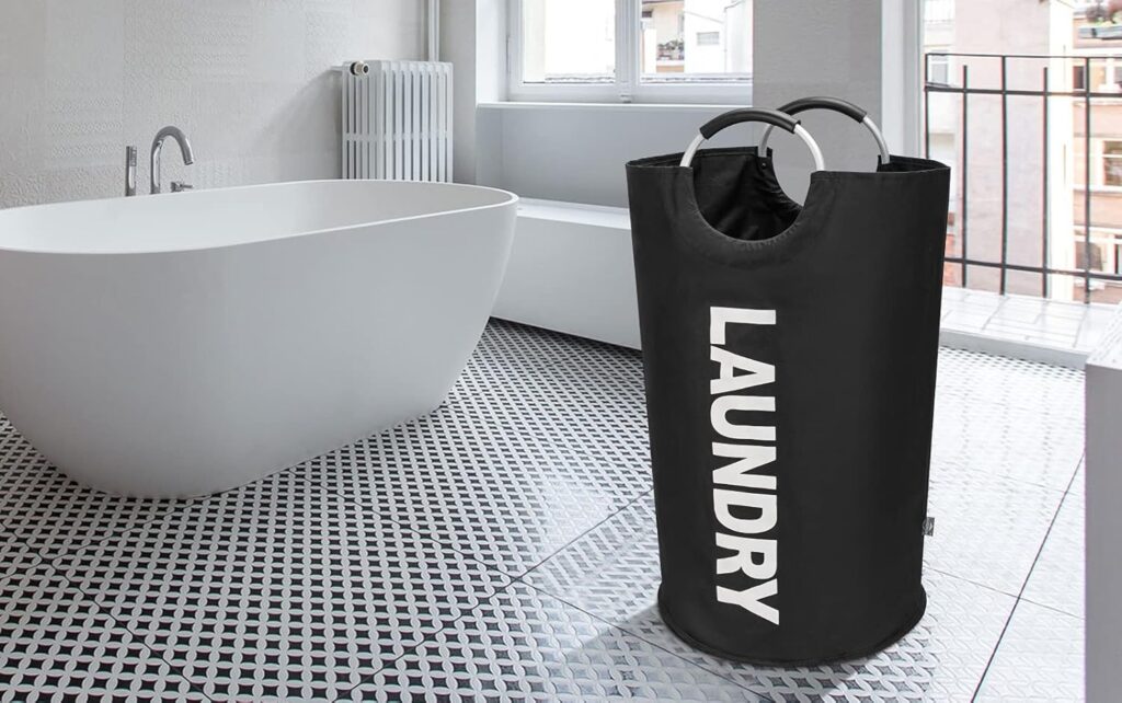 DOKEHOM Tall Slim Collapsible Laundry Basket With Aluminum Handles