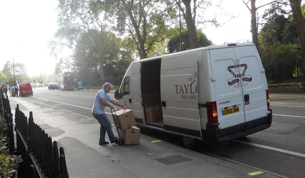 Small Van and Man