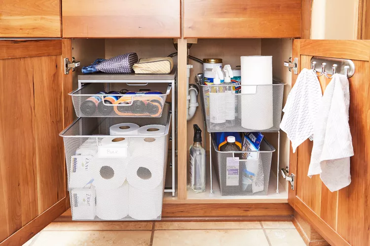 Add Sliding Baskets or Drawers 