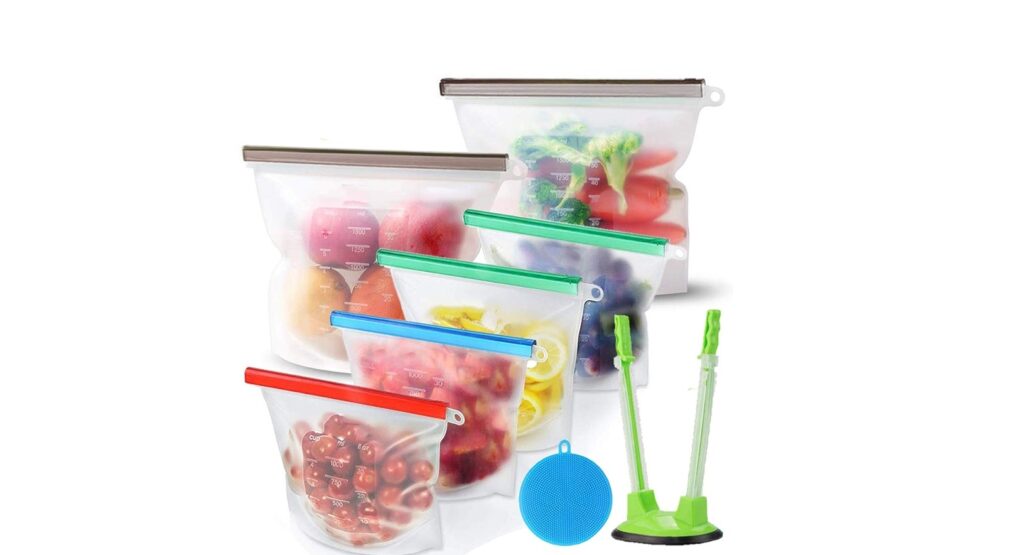 Reusable Silicone Food Storage Bags — The Ziplock Reinvented