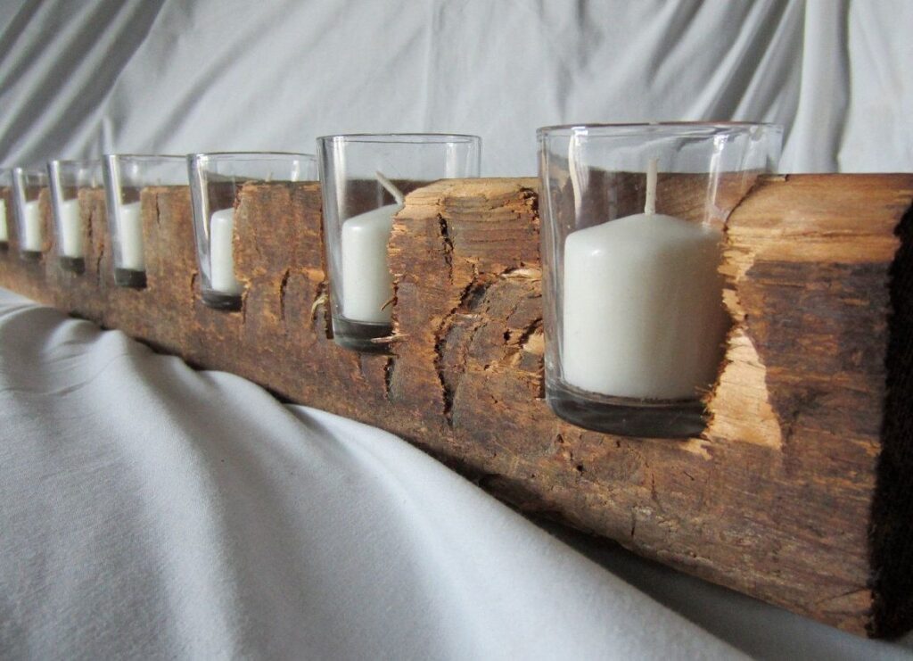 Reclaimed Wood Home Décor & Candle Sets
