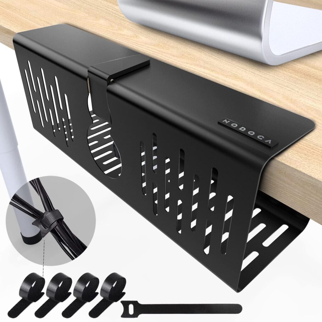 NODOCA No Drill Under Desk Cable Management Tray (14")