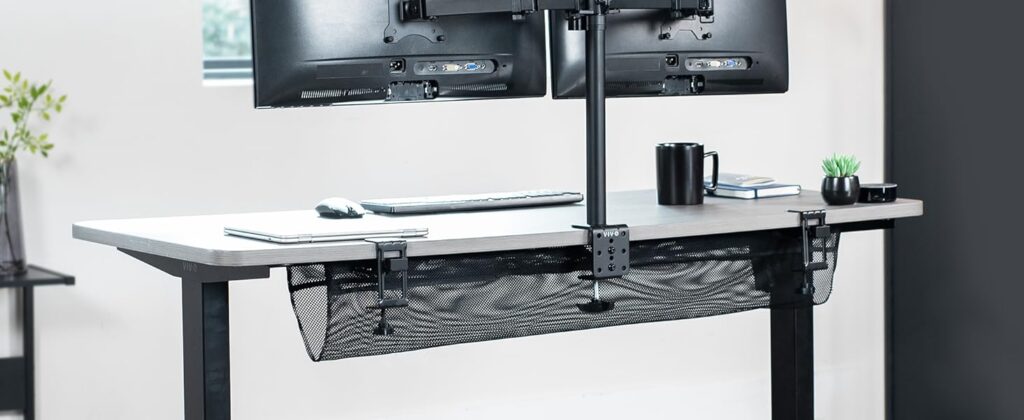 VIVO DESK-AC44MH 44" Clamp-On Mesh Cable Management