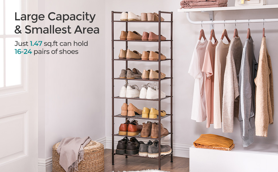 SONGMICS Narrow Vertical Shoe Rack
