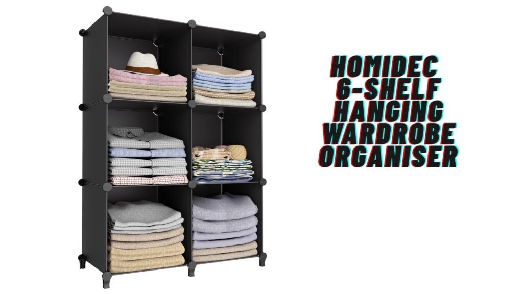 HOMIDEC 6-Shelf Hanging Wardrobe Organiser
