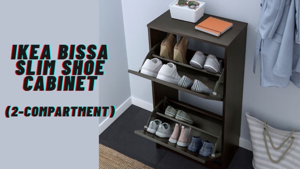 IKEA BISSA Slim Shoe Cabinet (2-Compartment)