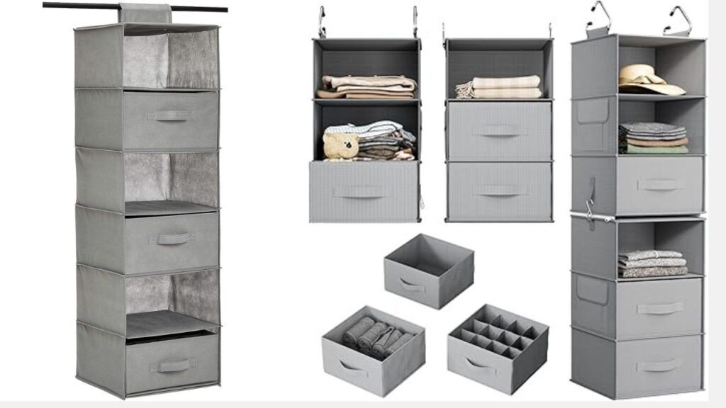 Amazon Basics 6-Shelf Hanging Closet Organiser