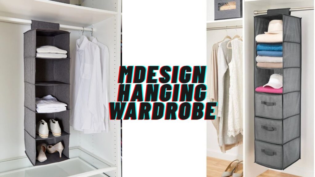 mDesign Fabric Hanging Wardrobe Organiser